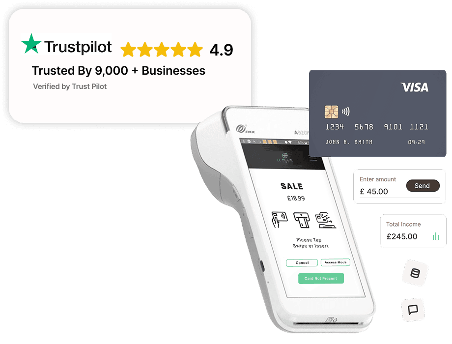 Ecosave Pay Device and Trustpilot Rating